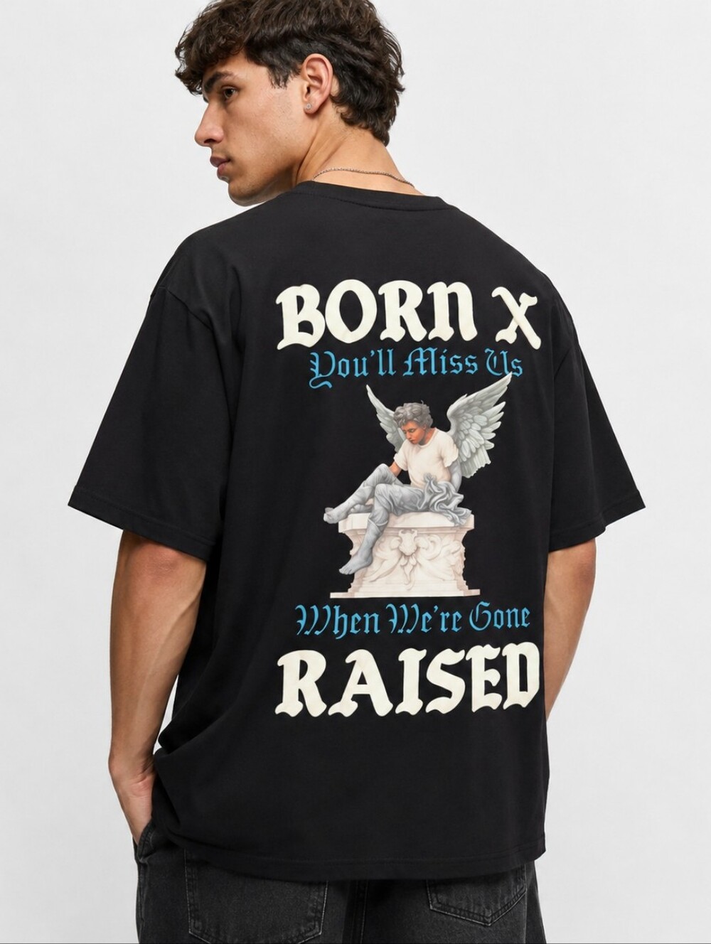 Born X Raised Stoned Angel T-Shirt Black XL Brand New Sealed BXR Graphic Tee